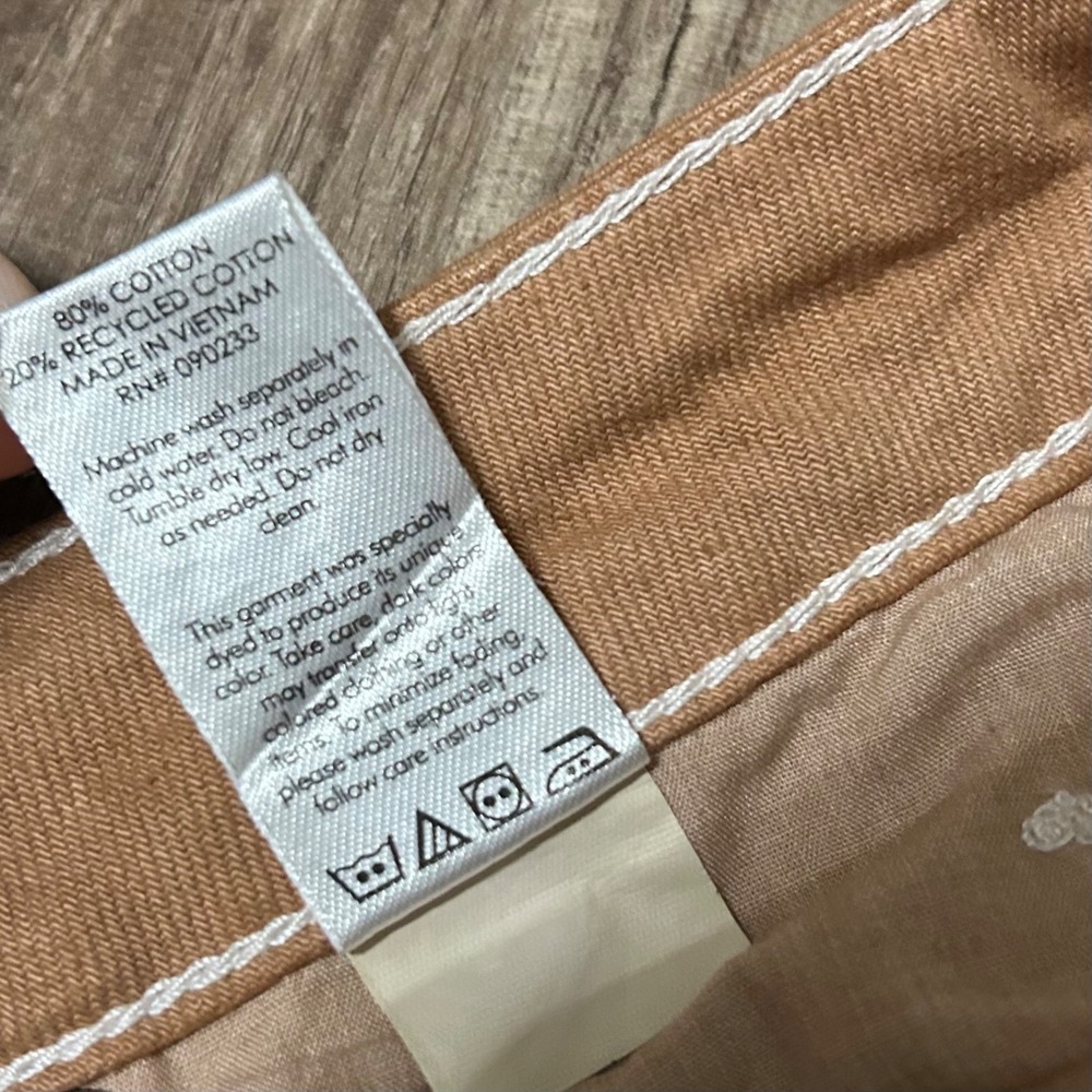 PacSun Tie Dye Jeans Womens 24 Brown High Rise Raw Hem Straight Leg 26X27 Boho - Picture 11 of 14